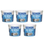 Lot de 5 colles pour toiles de verre et rev�tements muraux l�gers en p�te semin sem - murale - pr�te ...