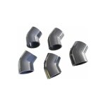 Lot de 5 coudes pvc pression 45� f / f 50mm / 50mm int�rieur pn16 / piscine et arrosage / femelle / femelle ...