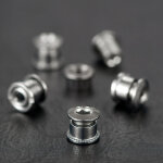 Lot de 5 disques doubles couleur acier vis de plateau de v�lo anodis�es color�es 4, 9 / 6, 4 mm, vis ...