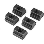 Lot de 5 ecrous � rainure en t m8 / m10 ecrou de filetage en t avec finition oxyde noir �crous t - slot ...