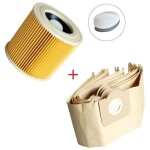 Lot de 5 lment filtrant adapt pour aspirateur karcher nt20 / 1 nt30 / 1 n t38, accessoires
