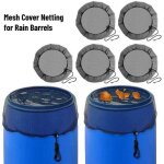 Lot de 5 filets anti - moustiques pour baril de pluie, �75 cm, protection et r�cup�ration des eaux