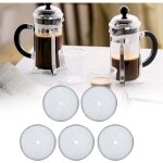 Lot de 5 filtres � caf� en acier inoxydable pour cafeti�re � piston de 600 ml
