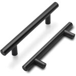 [jamais utilis�]lot de 5 goldenwarm poign�es meuble noires poign�es de porte cuisine noires poign�es ...