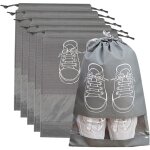 Fitags - lot de 5 grands sacs  chaussures tanches  la poussire avec cordon de serrage et fentes transparen ...