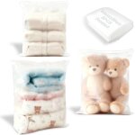 Lot de 5 grands sacs � fermeture �clair - 60 x 80 cm - en plastique �tanche - fermeture �clair - pour ...