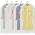 Lot de 5 grandes housses � v�tements transparentes antimites, id�ales pour ranger et suspendre vos v�tements ...