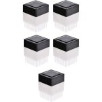 Lot de 5 lampadaires solaires d'ext�rieur modernes de 5 x 5 cm, pour cl�ture, terrasse, d�coration de ...