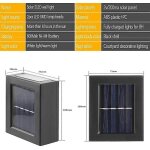 Lot de 5 lampes solaires  led pour extrieur, appliques murales tanches, clairage de jardin, balcon, ...