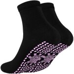 Lot de 5 paires de chaussettes chauffantes thermiques en polyester noir, massage plantaire par points ...