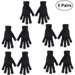 Lot de 5 paires de gants unisexes pour cran tactile sensible, gants pour textos, gants d'hiver d'extrieur ...