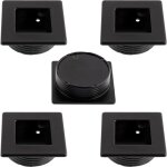 Lot de 5 poign�es � encastrer carr�es 46x46 mm �40 mm pour porte coulissante - meuble armoire placard ...