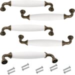 Lot de 5 poignes de meuble entraxe 128 mm - porte armoire placard tiroir amnagement dcoration intrieur ...