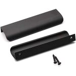 Lot de 5 poign�e profil noir poignee de meuble cuisine noir, poign�e cuisine noir poign�e meuble noir ...
