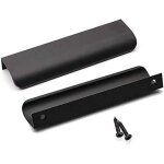 Lot de 5 poign�e profil noir poignee de meuble cuisine noir, poign�e cuisine noir poign�e meuble noir ...