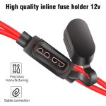 Lot de 5 porte - fusibles en ligne 12 v, porte - fusible �tanche 16 awg, fil de cuivre avec fusible 15 ...