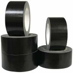 Lot de 5 rubans adh�sifs en tissu noir 220 microns x 50 mm x 20m, gaffer noir, ruban adh�sif americain ...