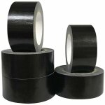 Lot de 5 rubans adh�sifs en tissu noir 220 microns x 50 mm x 20m, gaffer noir, ruban adh�sif americain ...