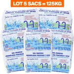 Lot de 5 sacs 25kg sel fin spcial piscine dissolution rapide