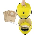 Lot de 5 sacs aspirateur pour karcher 6. 959 - 130. 0, sacs en papier filtre pour karcher wd3200 wd3300 ...