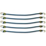 Lot de 5 sandows avec crochet en acier zingu, rsistance  la rupture indicative 10 kg, diam. 4 mm, ...