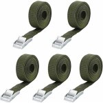 Lot de 5 sangles d'arrimage � cliquet 3m ? largeur 25mm ? polyester r�sistant ? boucles en m�tal robuste ...