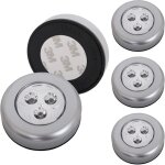 Lot de 5 spots led autocollants - �clairage sans fil pour meubles - placards etc. - � piles - fonction ...