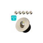 Lot de 5 spots led muraux rond mat chrome 3w 4000k
