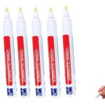 Lot de 5 stylos de calfeutrage blancs et impermables, pour carrelage, rparation de joints de carrelage, ...
