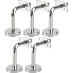Lot de 5 support main courante inox - murale supports de main courante pour escalier exterieur intrieur, ...