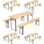 Mob event pro - lot de 5 tables et bancs brasserie pique - nique en bois 180 cm Mob event pro - lot de 5 tables et bancs brasserie pique - nique en bois 180 cm