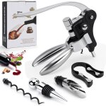 Lot de 5 tire - bouchons de qualit� sup�rieure avec tire - bouchon � levier, bec verseur, bouchon sous ...