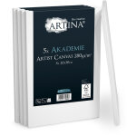 Lot de 5 toile � peindr 280gm� akademie certifi�es fsc 30x20x8. 75 cm - artina
