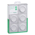 Lot de 5 va et vient (avec plaque) - odace - aluminium - schneider Lot de 5 va et vient (avec plaque) - odace - aluminium - schneider