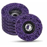 Lot de 5 violet disques de nettoyage, disque abrasif de ponceuse, 115 x 22 mm disque meuleuse pour traitement ...