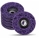 Lot de 5 violet disques de nettoyage, disque abrasif de ponceuse, 115 x 22 mm disque meuleuse pour traitement ...