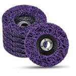 Lot de 5 violet disques de nettoyage, disque abrasif de ponceuse, 115 x 22 mm disque meuleuse pour traitement ...