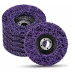 Lot de 5 violet disques de nettoyage, disque abrasif de ponceuse, 115 x 22 mm disque meuleuse pour traitement ...