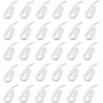 Lot de 50 agraphes pour rideaux en plastique - blanctaille 28x12 mm crochet rail pour douche / fenetre ...