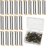 Lot de 50 clous de suspension de photos avec t�te en laiton de 4 mm pour accrocher des photos avec bo�te ...