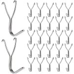 Lot de 50 crochets en acier inoxydable pour panneau perfor� de 20 mm pour rangement de cuisine, garage, ...