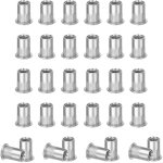 Lot de 50 crous  riveter m6 en acier inoxydable - crous  rivets aveugles  tte plate - insert filet ...