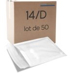 Lot de 50 enveloppe  bulles pour expedition d / 4 20 x 27, 5cm dimensions interieur 180 x 265 mm blanche ...