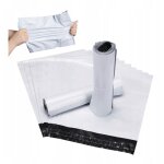 Lot de 50 enveloppes d'expédition en polyéthylène blanc 450 x 550 mm, résistantes, grandes Lot de 50 enveloppes d'expédition en polyéthylène blanc 450 x 550 mm, résistantes, grandes