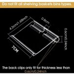 Lot de 50 �tiquettes pour bacs de rangement, clip d'�tiquette en plastique, �tiquettes de panier � clipser ...