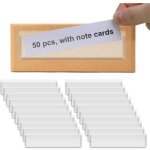 Lot de 50 �tiquettes transparentes en plastique pour bacs de rangement avec inserts pour badges nominatifs ...