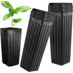 Lot de 50 grands pots d'arbre profonds en plastique avec trous de drainage pour int�rieur et ext�rieur ...