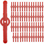 Lot de 50 lames de tondeuse en plastique de 139 mm, lames de rechange pour tondeuse sans fil, accessoires ...