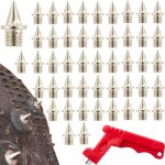 Lot de 50 pointes de rechange 5 mm - en acier - pour chaussures de sport, d'athl�tisme - avec cl� � molette ...