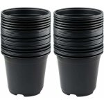 Lot de 50 pots de fleurs en plastique noir de 15 cm pour plantes succulentes, l�gumes et boutures zhuoxuan ...